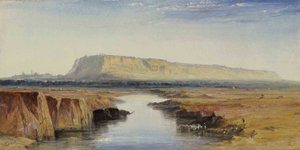 グワリエル、インドのビュー 作： Edward Lear